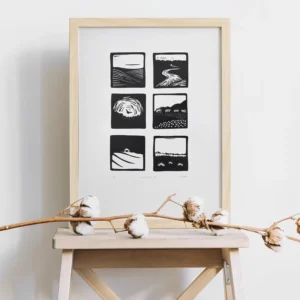 linogravure paysage nature sauvage